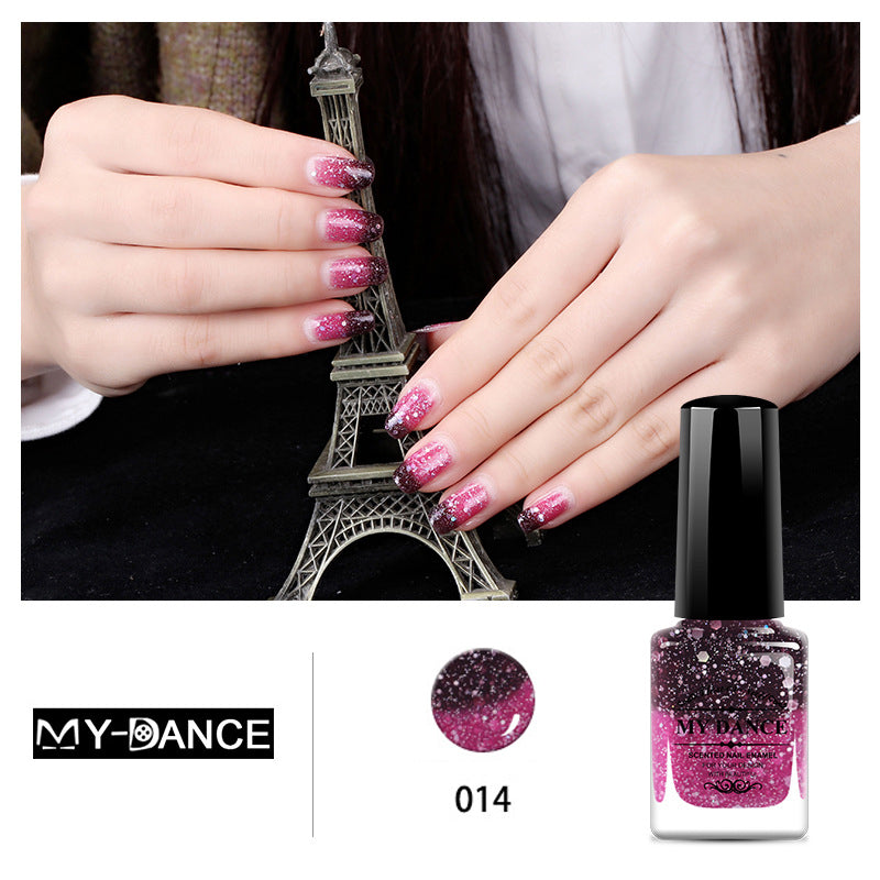 Temperature change color, toxic nail polish - Easy to peel and quick-drying, organic water-based nail polish