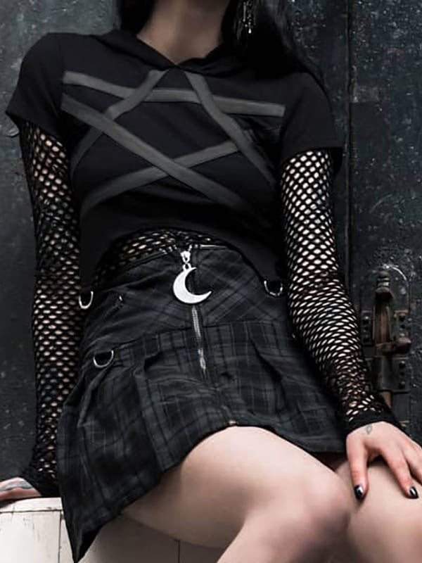 Camiseta de mujer &quot;en uno&quot; con malla