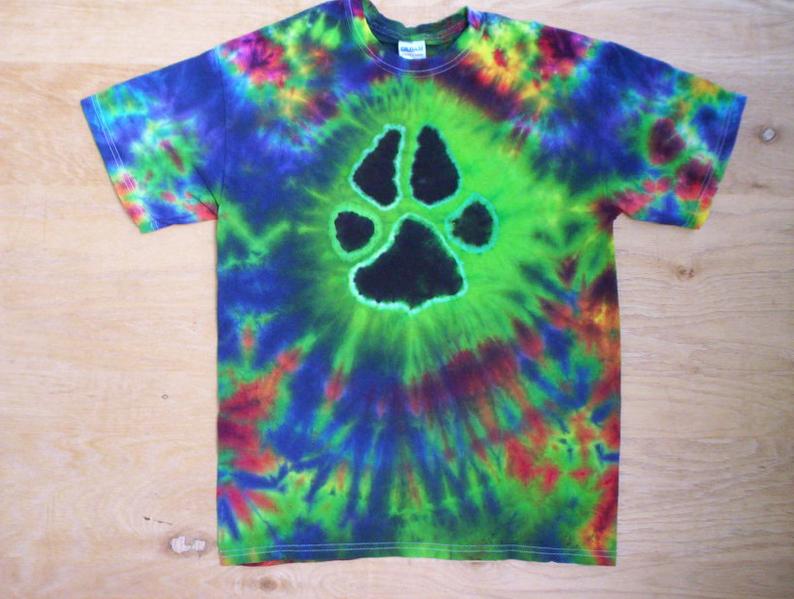 Cat Paw Tie Dye T-Shirt