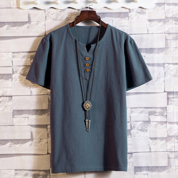 Camisa de hombre con manga corta y fina.