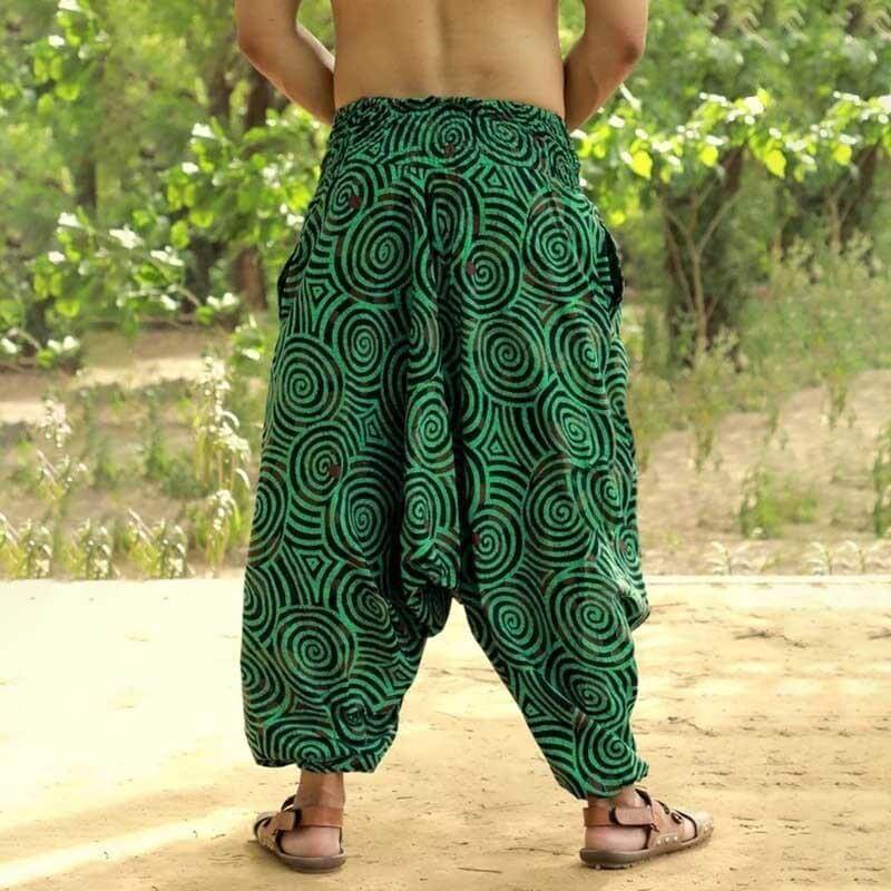 Vyriškos kasdieninės patogios 5 spalvų poliesterio haremo kelnės