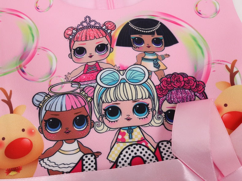 Vestido de traje de unicornio lindo de muñeca para niñas