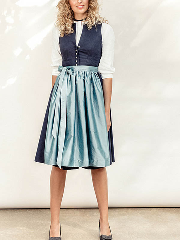 Frauen Retro Slim Kleid Dirndl