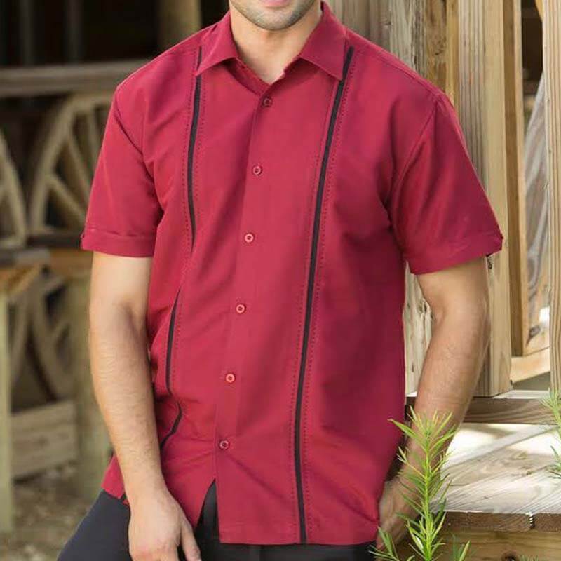 Herrenmode Classic Summer Bequeme gestreifte Kurzarm-Baumwoll-Leinenhemden