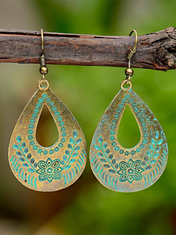 Pendientes vintage de bronce para mujer