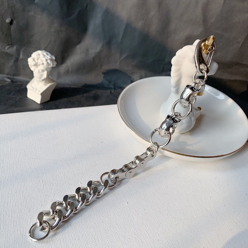 Vyriška mados kaukolės dviračių grandinės lydinio apyrankė