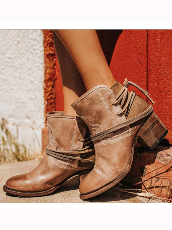 Botines vintage de encaje para hombre para mujer