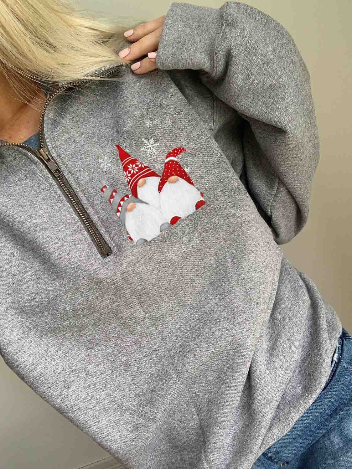 Enano navideño escandinavo para mujer con cremallera