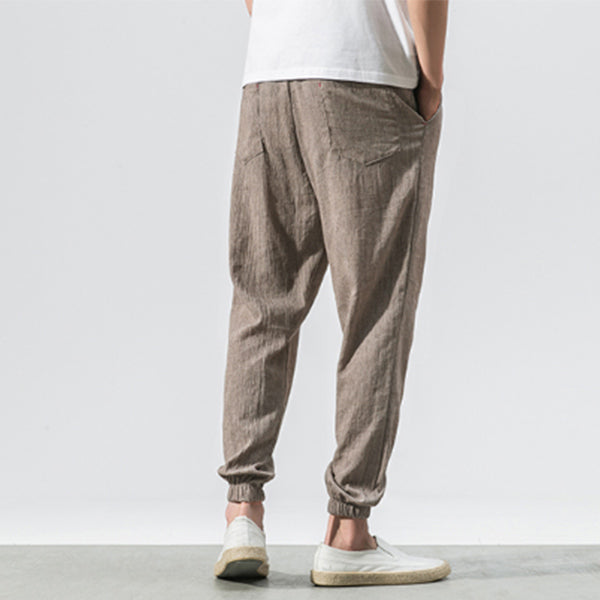Pantalones casuales de lino para hombre