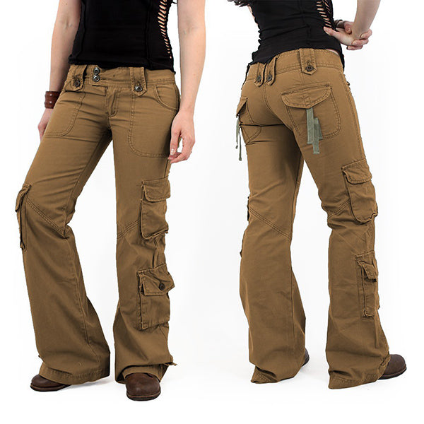 Pantalones holgados con múltiples bolsillos pantalones cargo