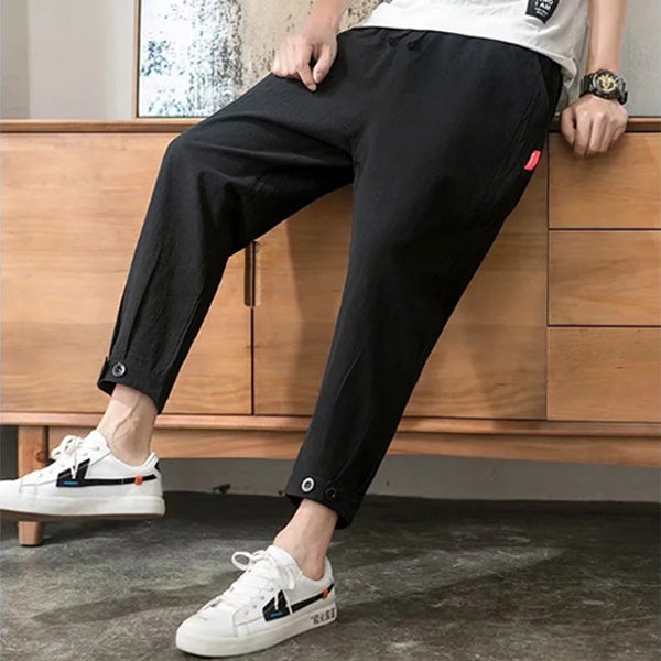 Pantalones de lino rectos para hombre