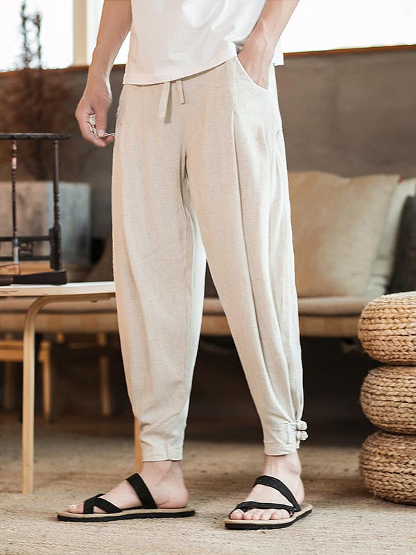 Pantalones casuales de algodón para hombre