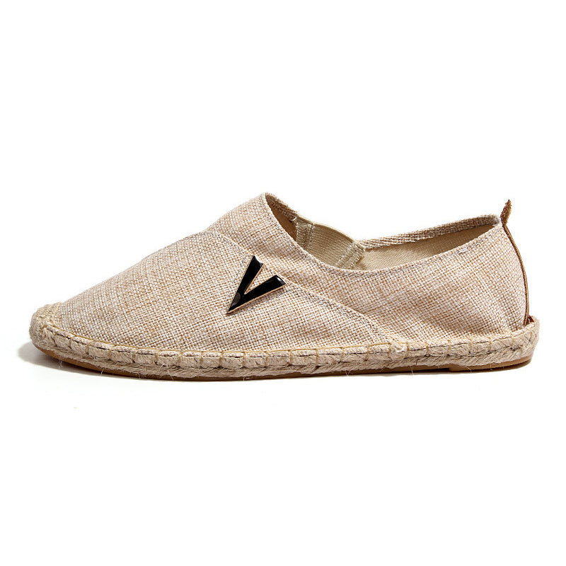 Calzado casual de lino para hombre