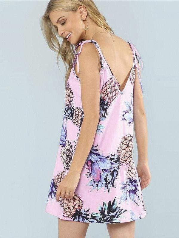 Mini vestido estampado de piña