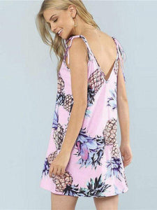 Mini vestido estampado de piña