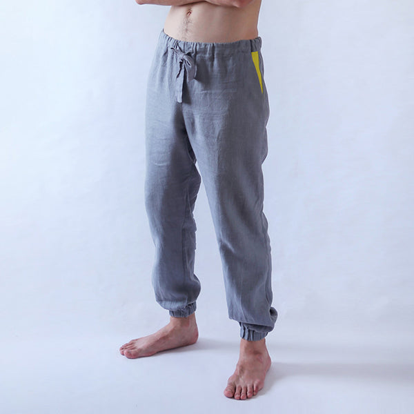 Pantalón de lino natural para hombre
