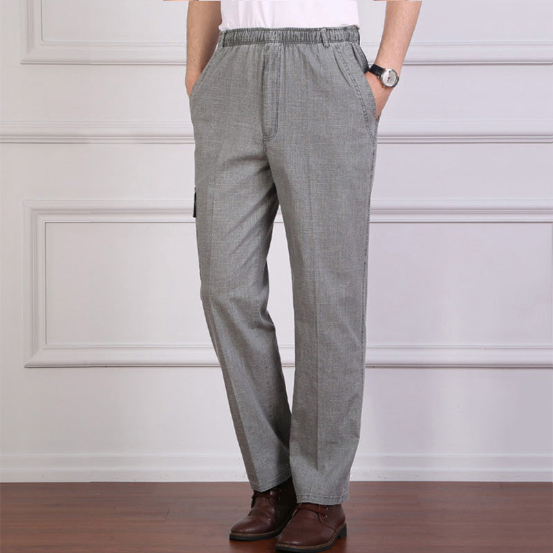 Herren verano blusa ligera bolsillo lateral Leinenhose