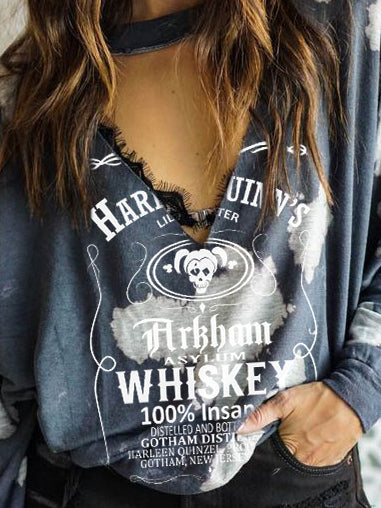 Frauen Harley Quinns Lil Monster Arkham Asylum Whisky Top