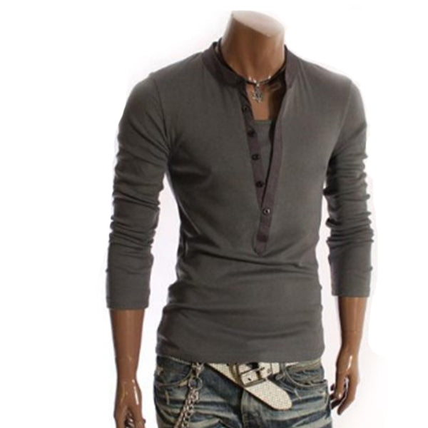Camiseta cómoda para hombre con cuello en V