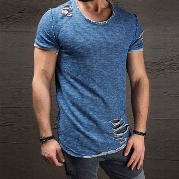 Camiseta rasgada de hombre