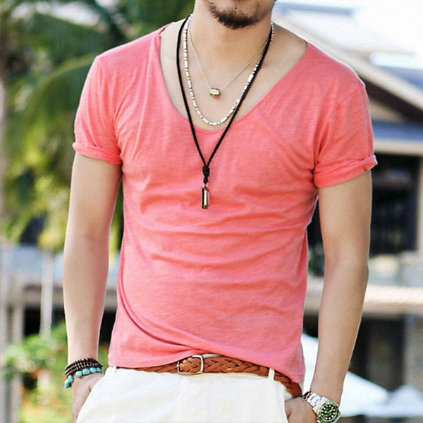 Camiseta robusta, fina y de manga corta para hombre.