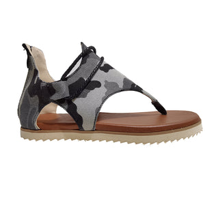 Damen Summer Beach Camouflage Casual Tangasandalen