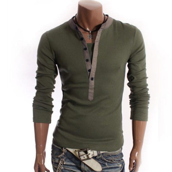 Camiseta cómoda para hombre con cuello en V