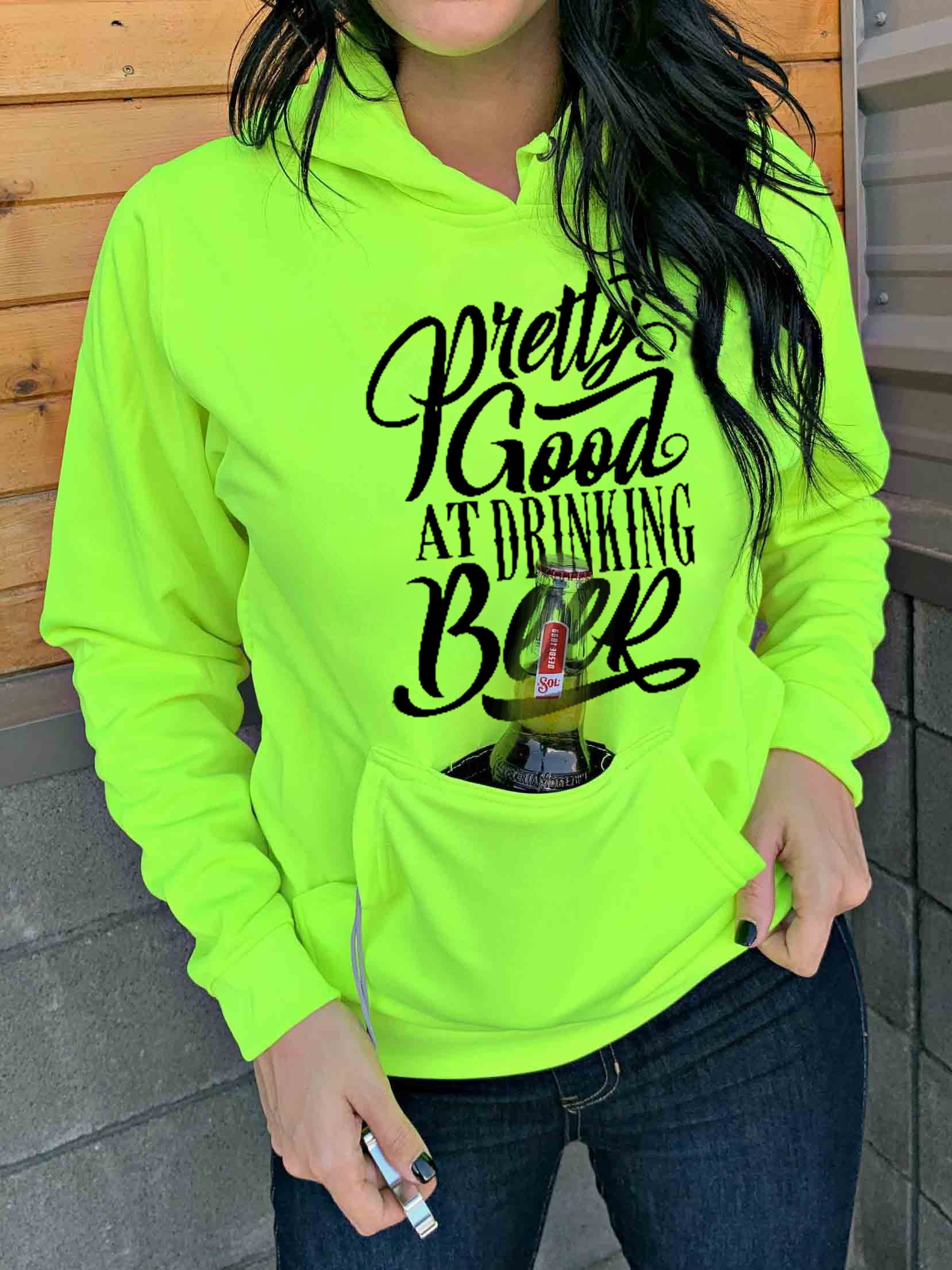 Ziemlich gut darin, Hoodies mit Bierdruck zu trinken