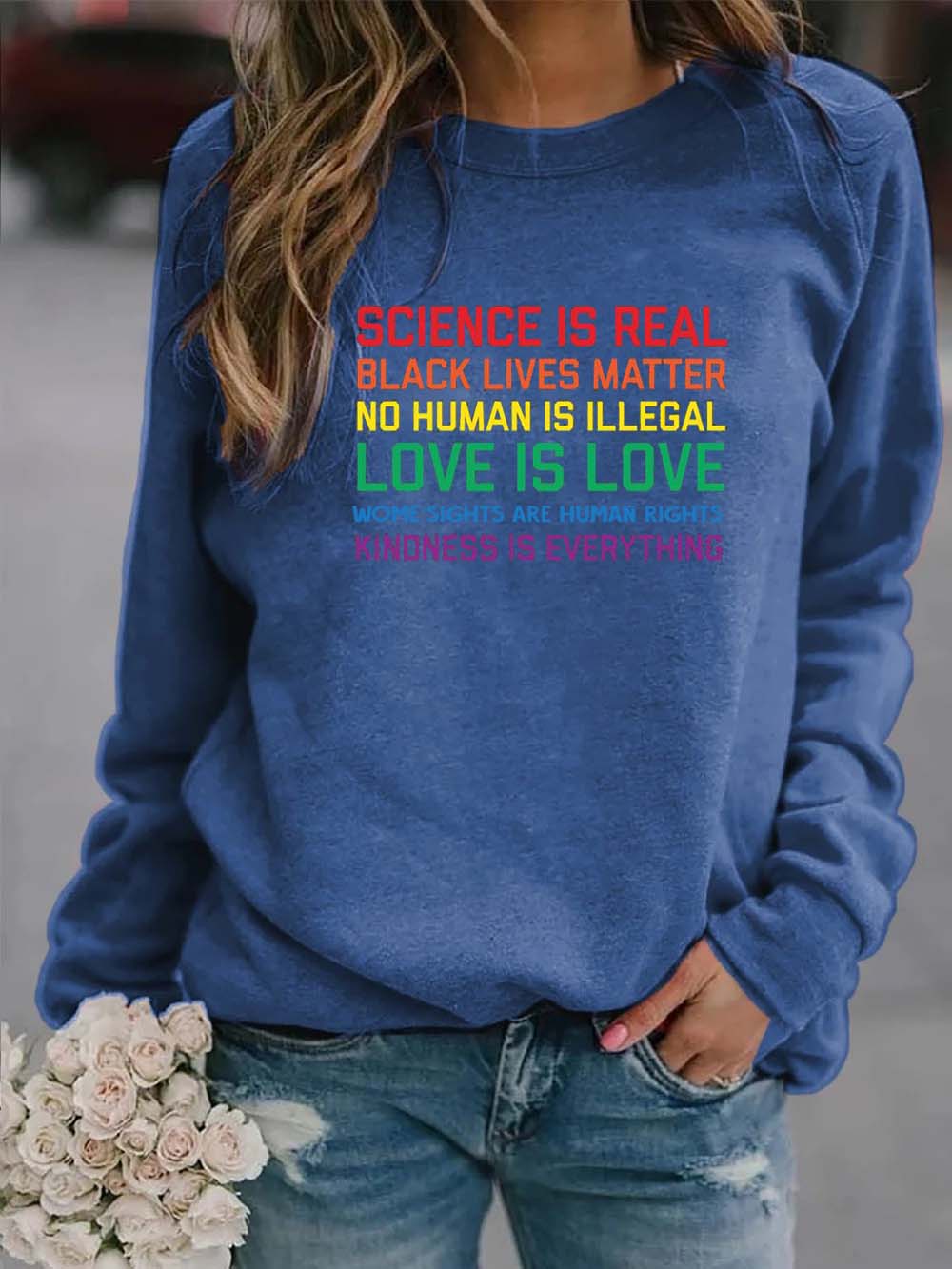 Love for Women is Love for Black Animals for a Sweater Print