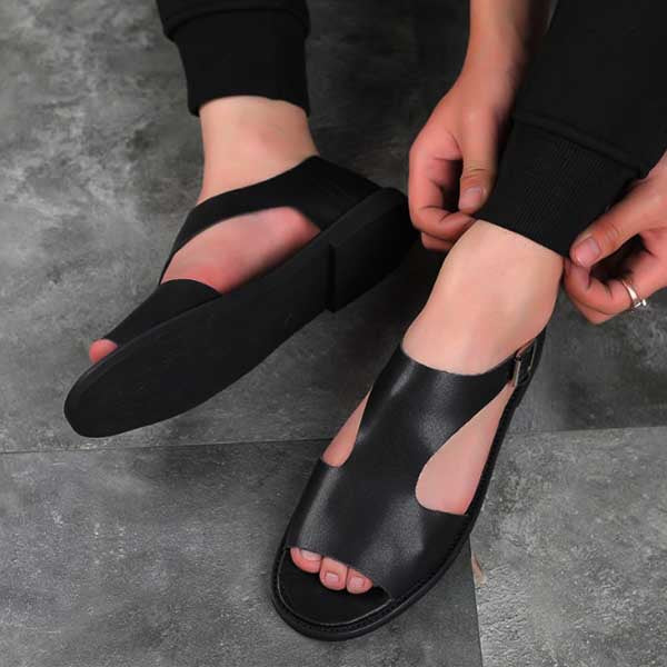 Derlingi derliaus karvės odos sandalai ir šlepetės paplūdimio batai