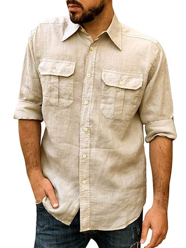 Camiseta de hombre con bolsillos en el pecho