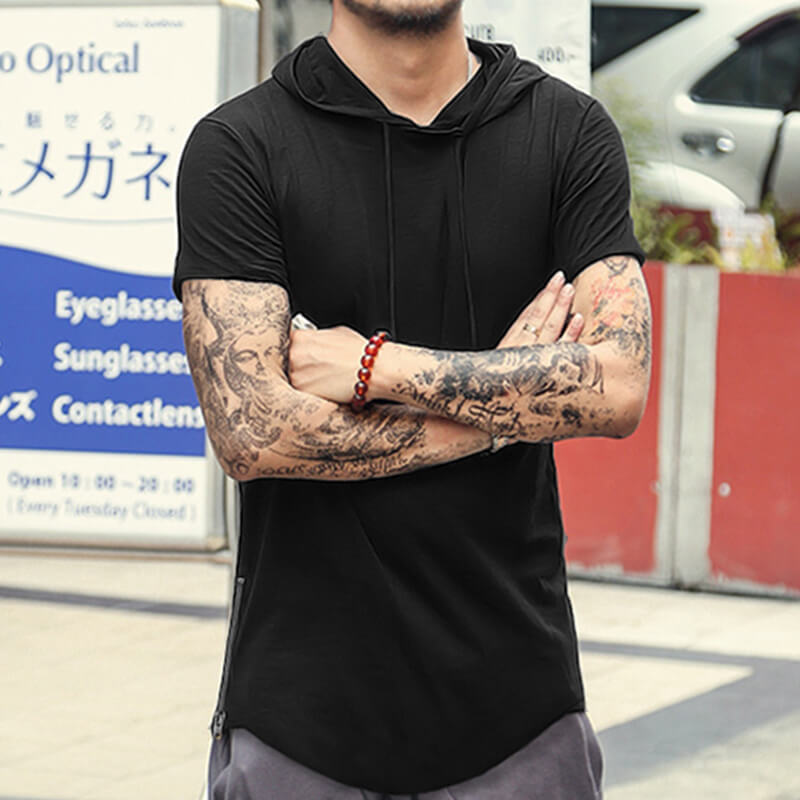 Suéter de color liso con hippie &quot;Herz&quot; calle de moda &quot;Kurzarm&quot;