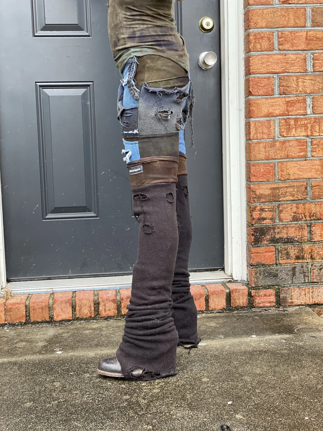 Leggings de mezclilla para mujer con aspecto arruinado