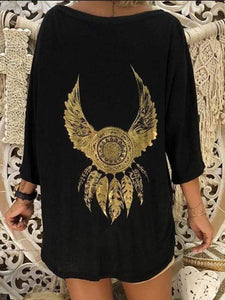 Camisa oversize con cuello de pico