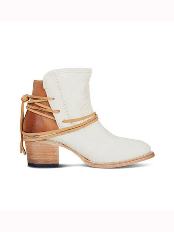 Botines vintage de encaje para hombre para mujer