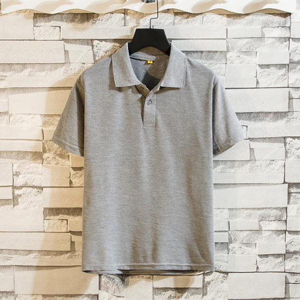 Color natural, camisa holgada de manga corta para hombre.