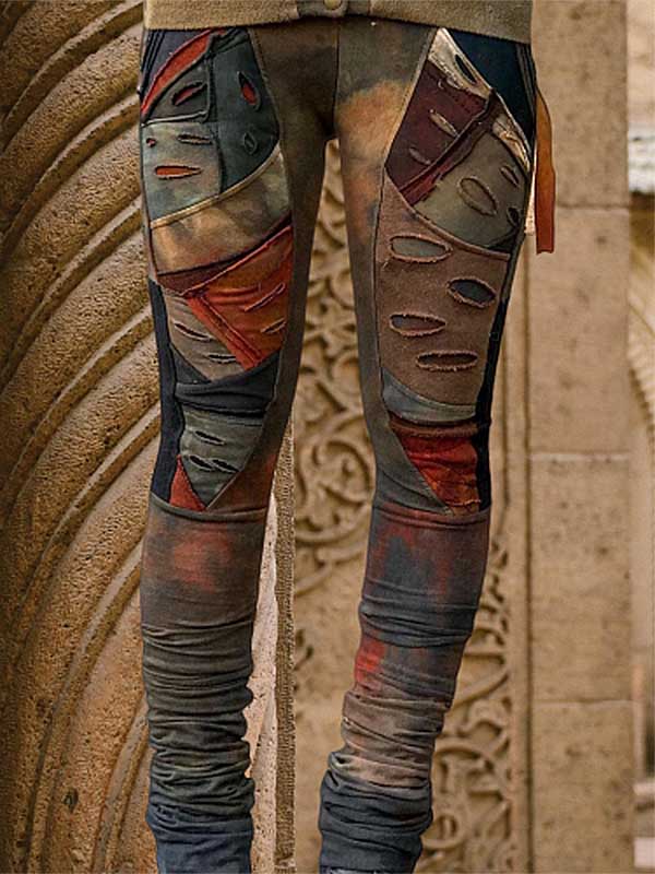 Pantalones pitillo de mujer con efecto arruinado