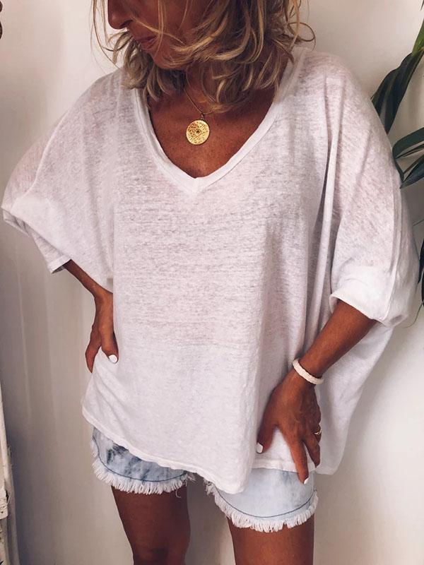 Camisa casual color natural