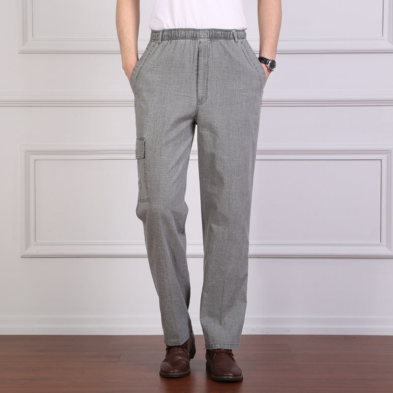 Herren verano blusa ligera bolsillo lateral Leinenhose