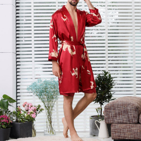 Albornoces de seda, cómodos para hombres en estilo chino