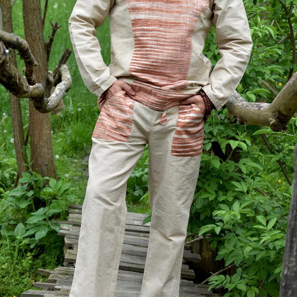 Pantalones de lino vintage para hombre