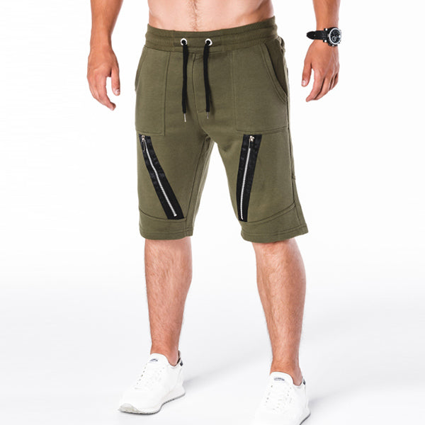 Kasdieniai vyriški šortai su dvigubu užtrauktuku