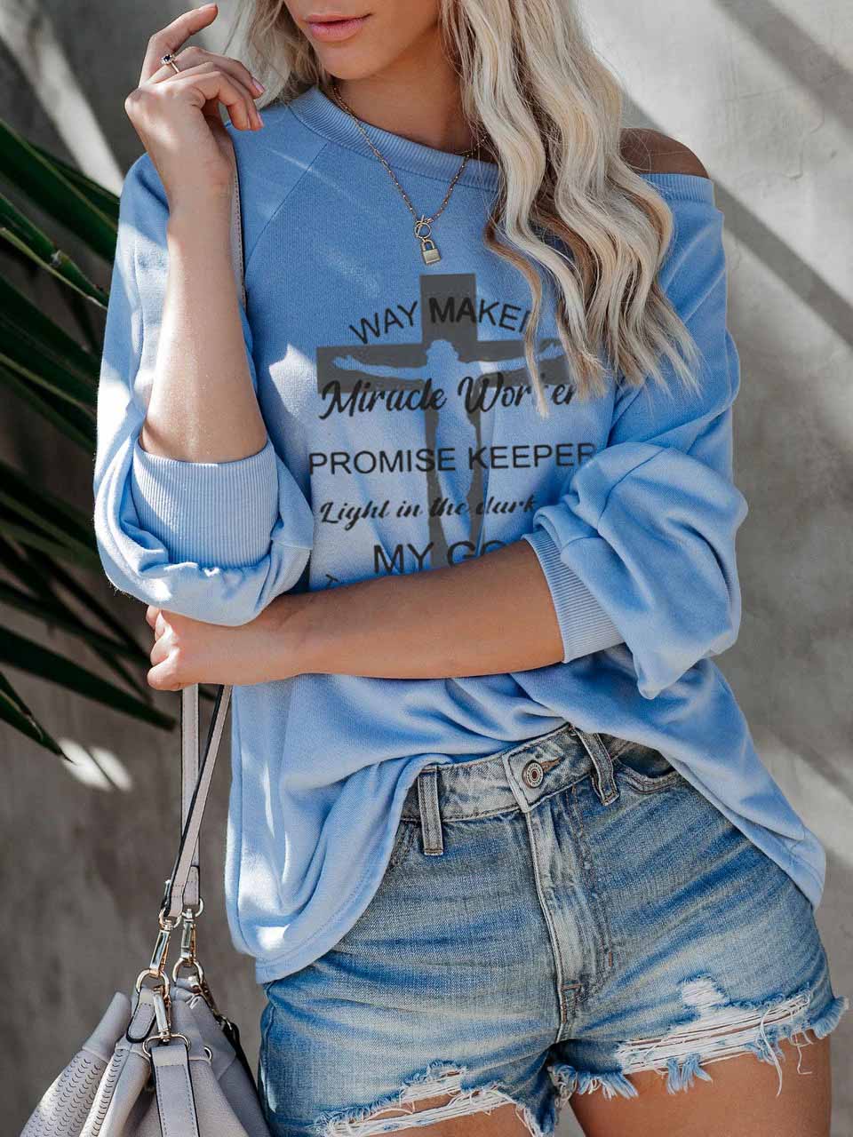 Women&#39;s Way Maker Songtexte Faiths schulterfreies Oberteil