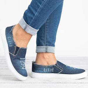 Women's easy wear Low Top Denim Flats