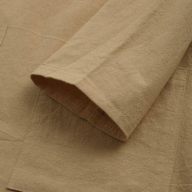 Herren Vintage Loose Umweltfreundliches Super Soft Breathable Linen Shirt