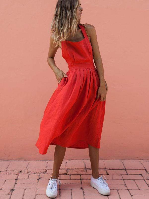 Vestido con botones de manga
