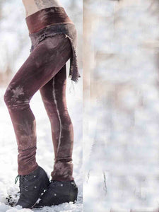 Legging Damen Vintage con estampado antiguo