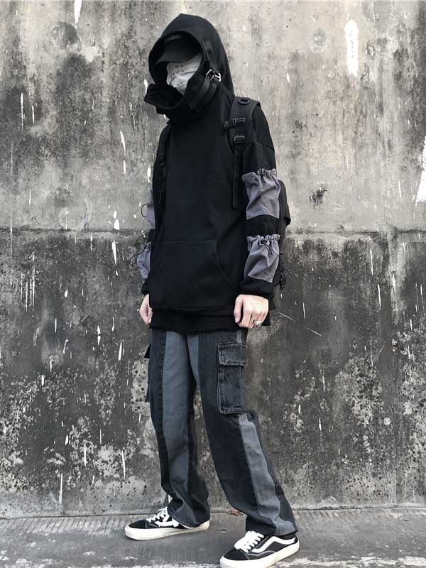 Jersey de hombre con un bloque de color de varios bolsillos.