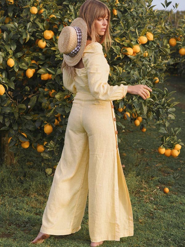 Damenmode Solid Color Loose Clothes Pants Set