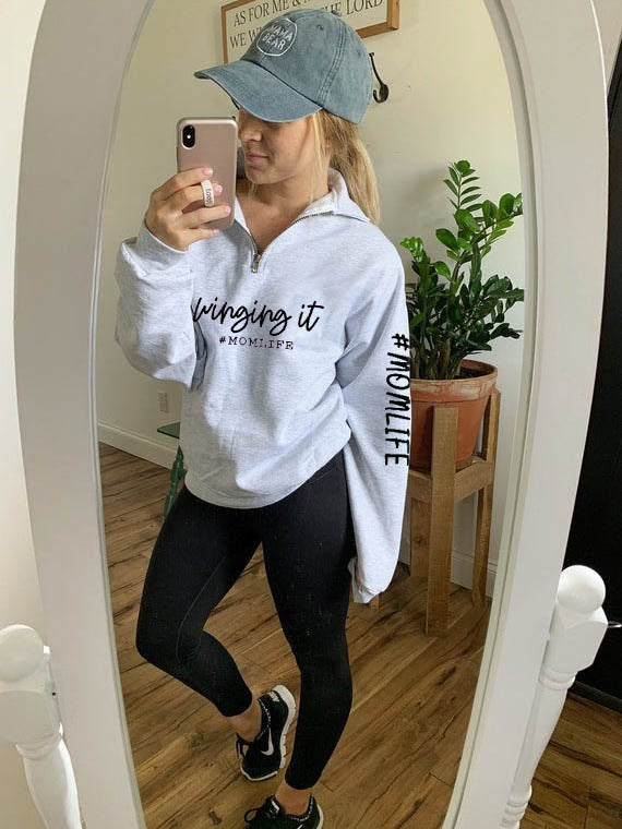 Frauen Winging It Mom Life užtrauktukas